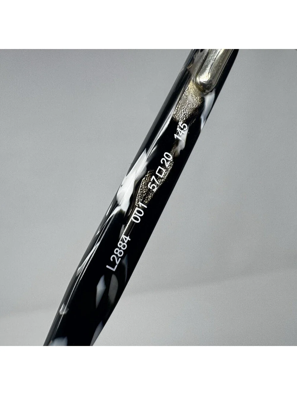 Lacoste L2884 001 Black White Marble Eyeglass Frames Only 57-20-145